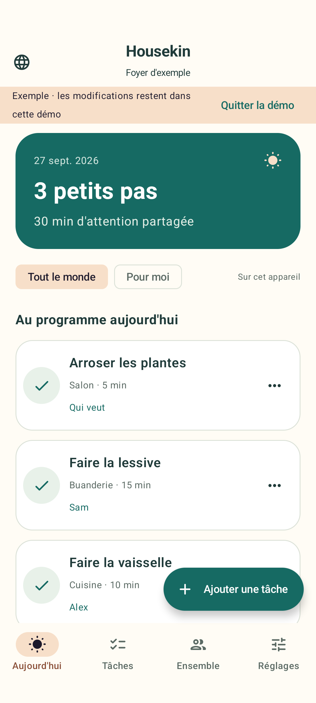 Housekin — Aujourd’hui en un regard